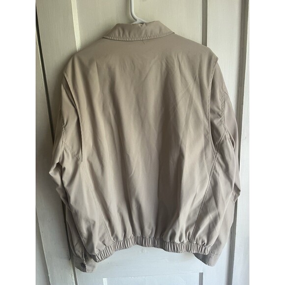 Tommy Hilfiger Men's Vintage Bomber Beige Collared Zip Up Buttons Pockets Size L - Picture 7 of 14